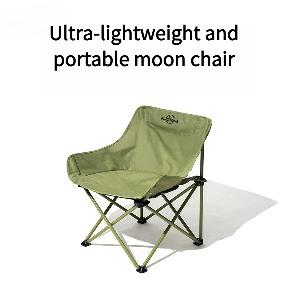 Kids Outdoor Folding Chair - ポータブルムーンキャンプチェア折りたたみ椅子背もたれ付き屋外釣りピクニック旅行椅子子供大人用ビーチ用
