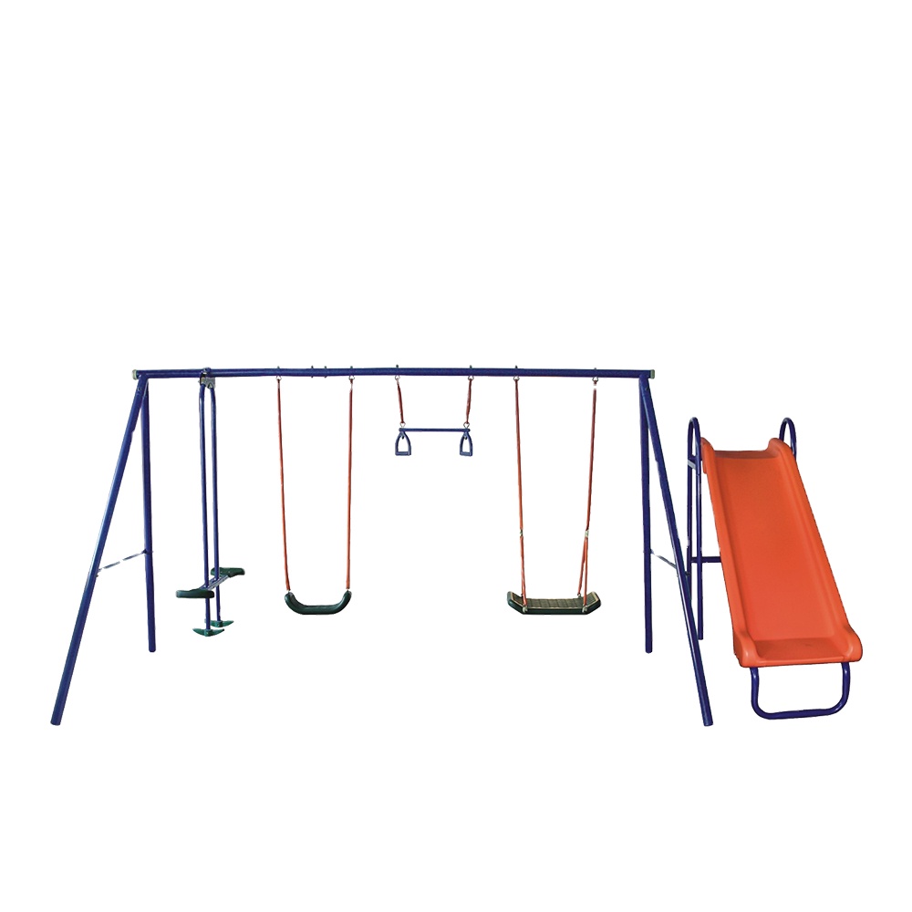 Kids Outdoor Garden Set - 卸売格安6ステーション屋外ガーデンキッズダブルシート遊具スイング遊具子供用スイングスライドセット
