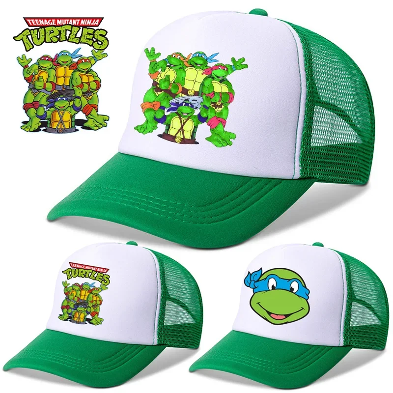 Kids Outdoor Ninja - ティーンエイジ・ミュータント・ニンジャ・タートルズ野球帽調節可能な夏用サンハット通気性 TMNT 男性アウトドアスポーツピークハット誕生日ギフト