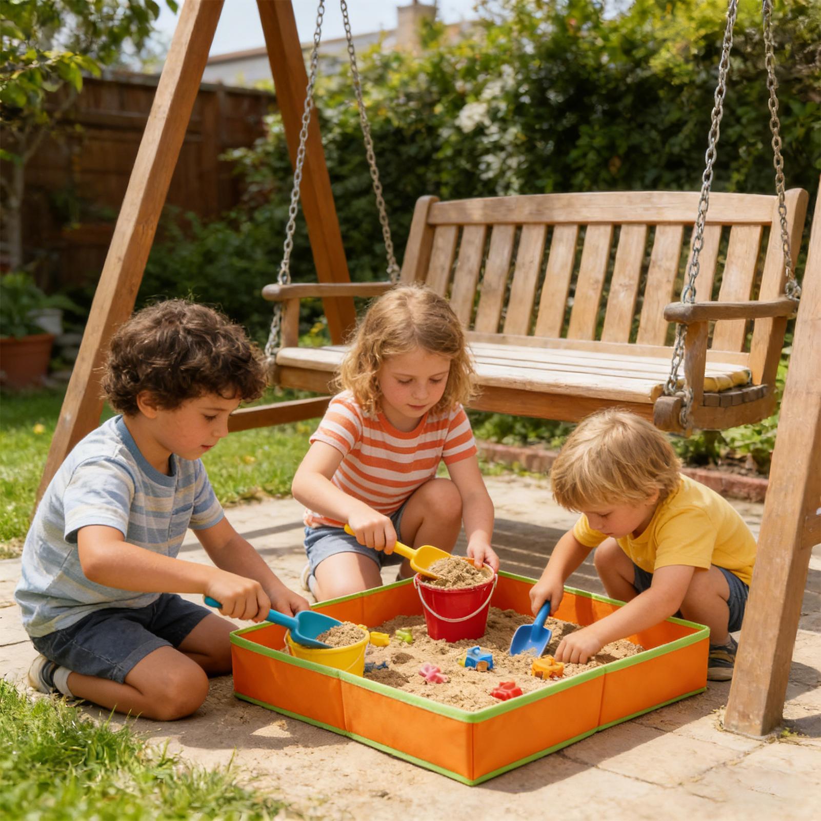 Kids Outdoor Picnic Table - 子供用砂場遊びセット、砂場玩具、男の子と女の子向け屋外砂場玩具、庭、砂浜、裏庭用砂場
