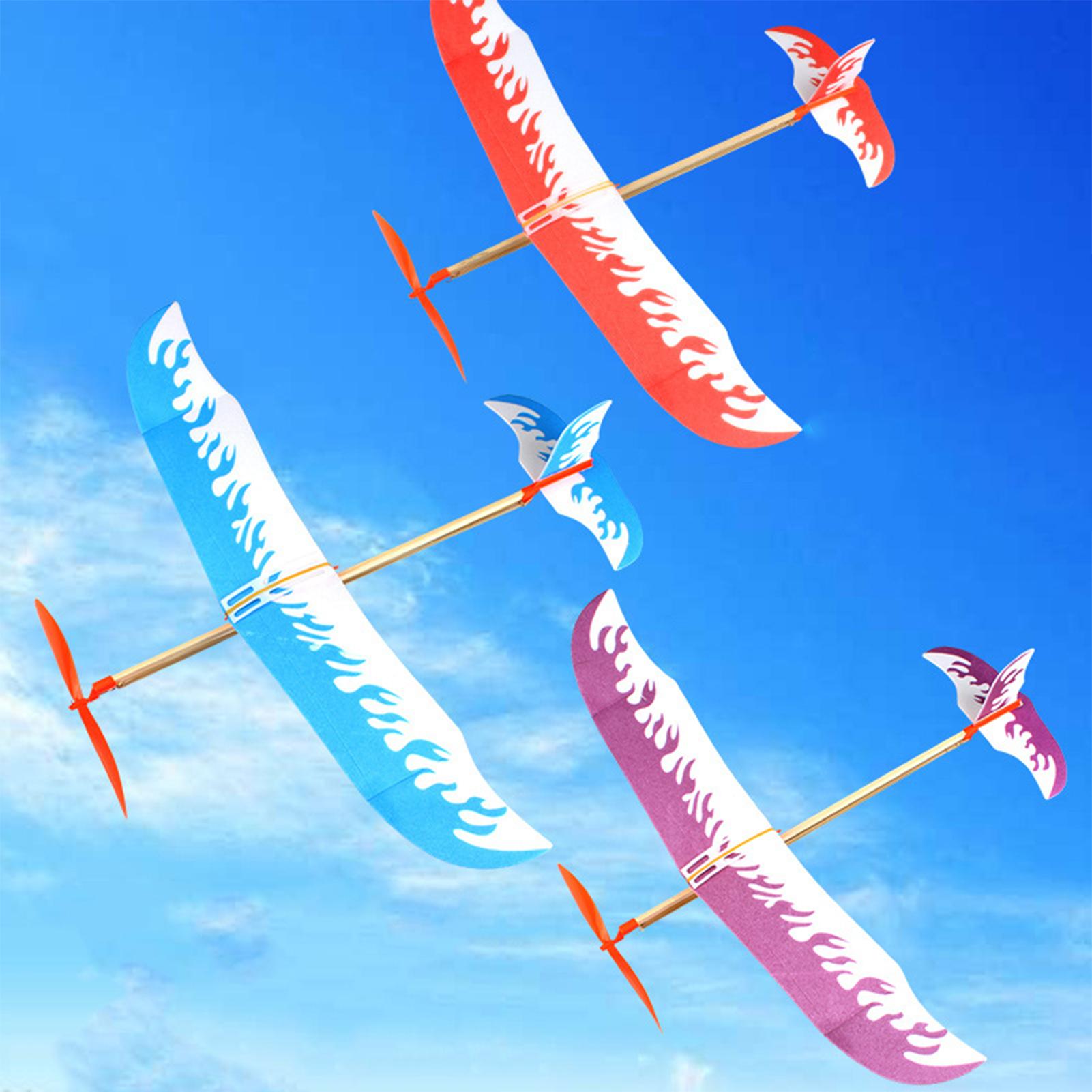 Kids Outdoor Entertainment - 輪ゴム飛行機 パワードグライダー航空機キット 飛行ゲーム遊び 子供用 アウトドアスポーツ活動 発達玩具