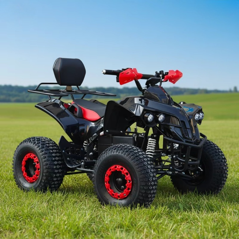 Kids Outdoor Quad Bike - 電動シャフトドライブATVクワッド（子供・大人向け）、背もたれ付きオフロード4輪車、屋外景勝地レンタル観光バイク