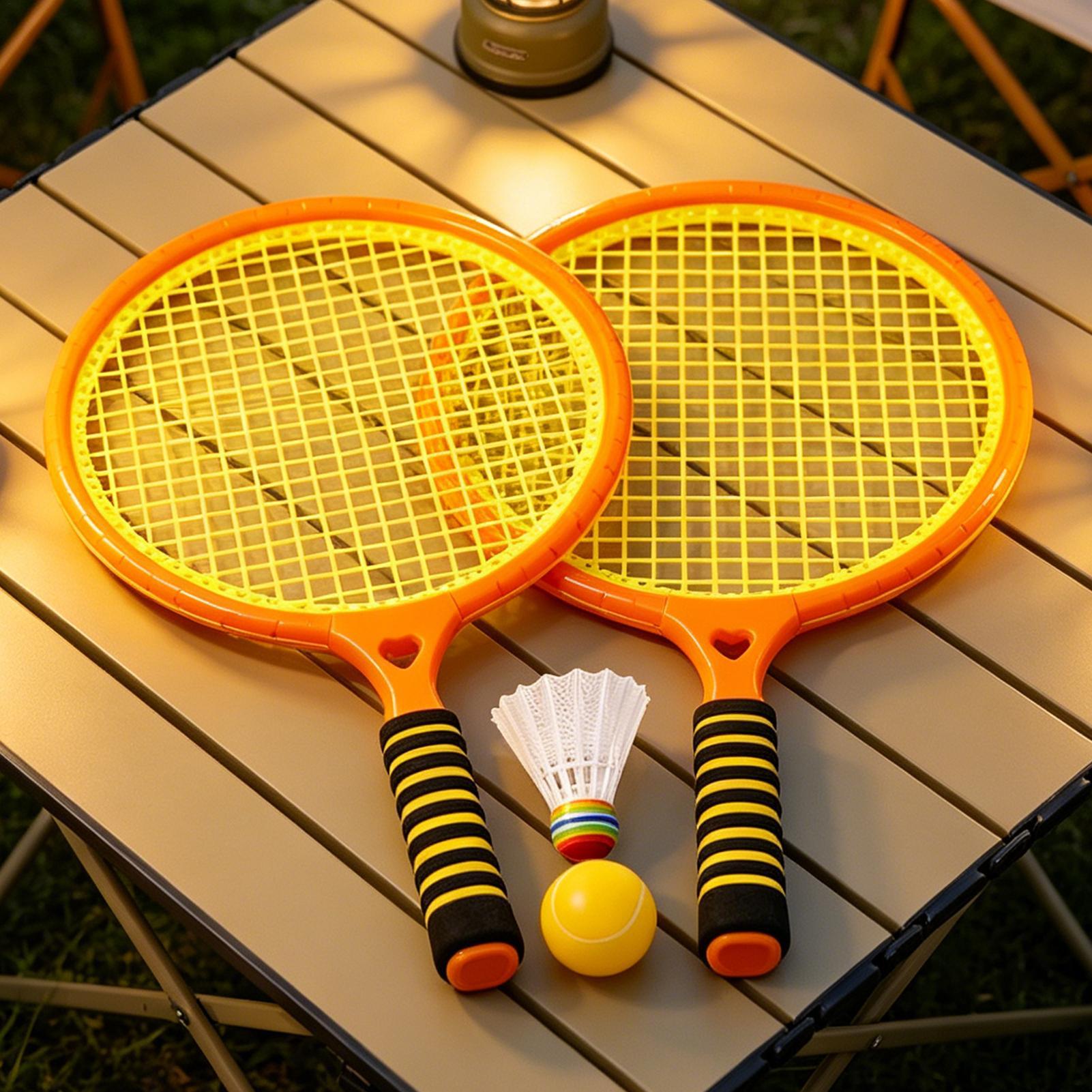 Kids Outdoor Garden Set - 子供用バドミントンラケット子供用屋外テニスゲームバドミントンラケットセット裏庭ビーチガーデンパーク学校キャンプパティオ用