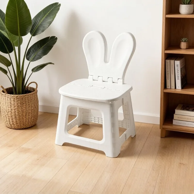 2個入り 厚みのあるウサギの漫画柄折りたたみ椅子、子供用ポー - Kids Outdoor Folding Chair のレビューと価格
