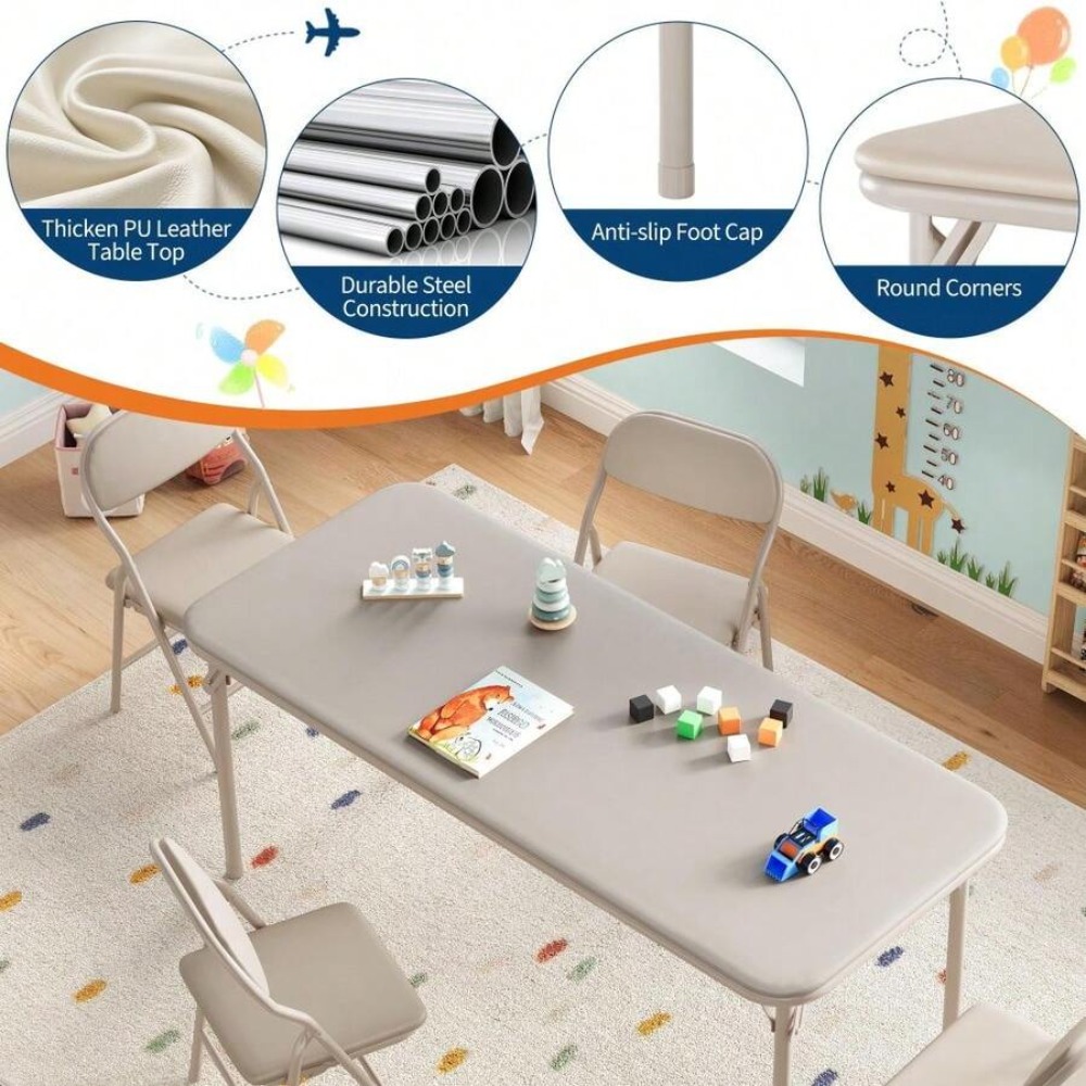 子供用アクティビティテーブルセット 折りたたみ式プレイテーブ - Kids Outdoor Table のレビューと価格