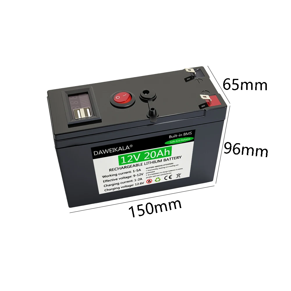 12V 20Ah 充電式リチウムバッテリー、20A BMS搭 - Kids Outdoor Instruments のレビューと価格