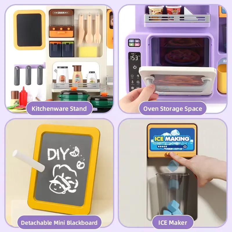 90cm大型ごっこ遊びキッチンセット（ライト、サウンド、シン - Kids Outdoor Kitchen Accessories のレビューと価格