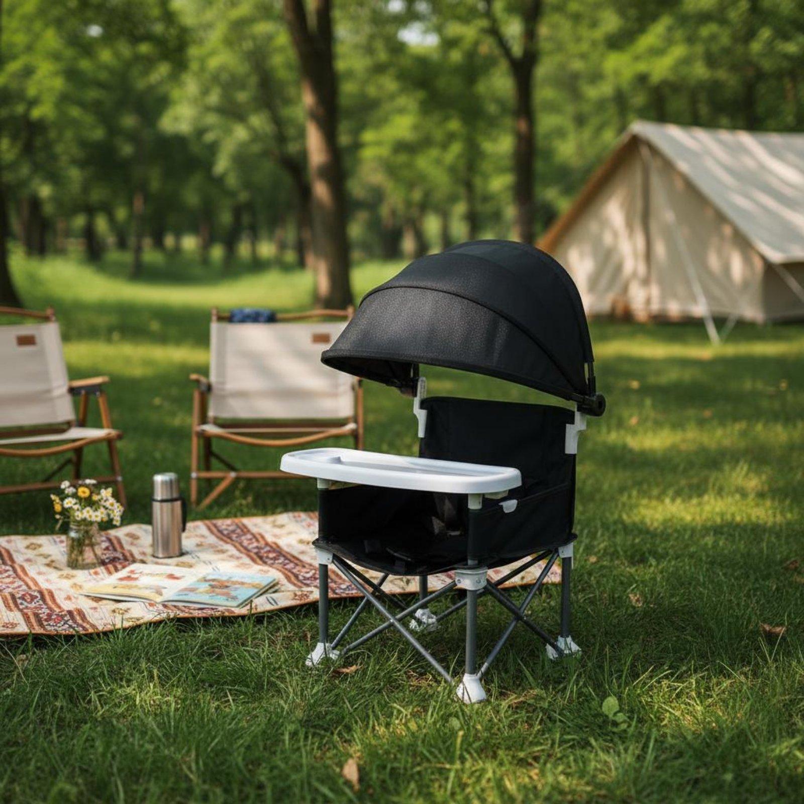 子供用折りたたみシート（キャノピー付き）屋外用ポータブルキッ - Kids Outdoor Folding Chair のレビューと価格