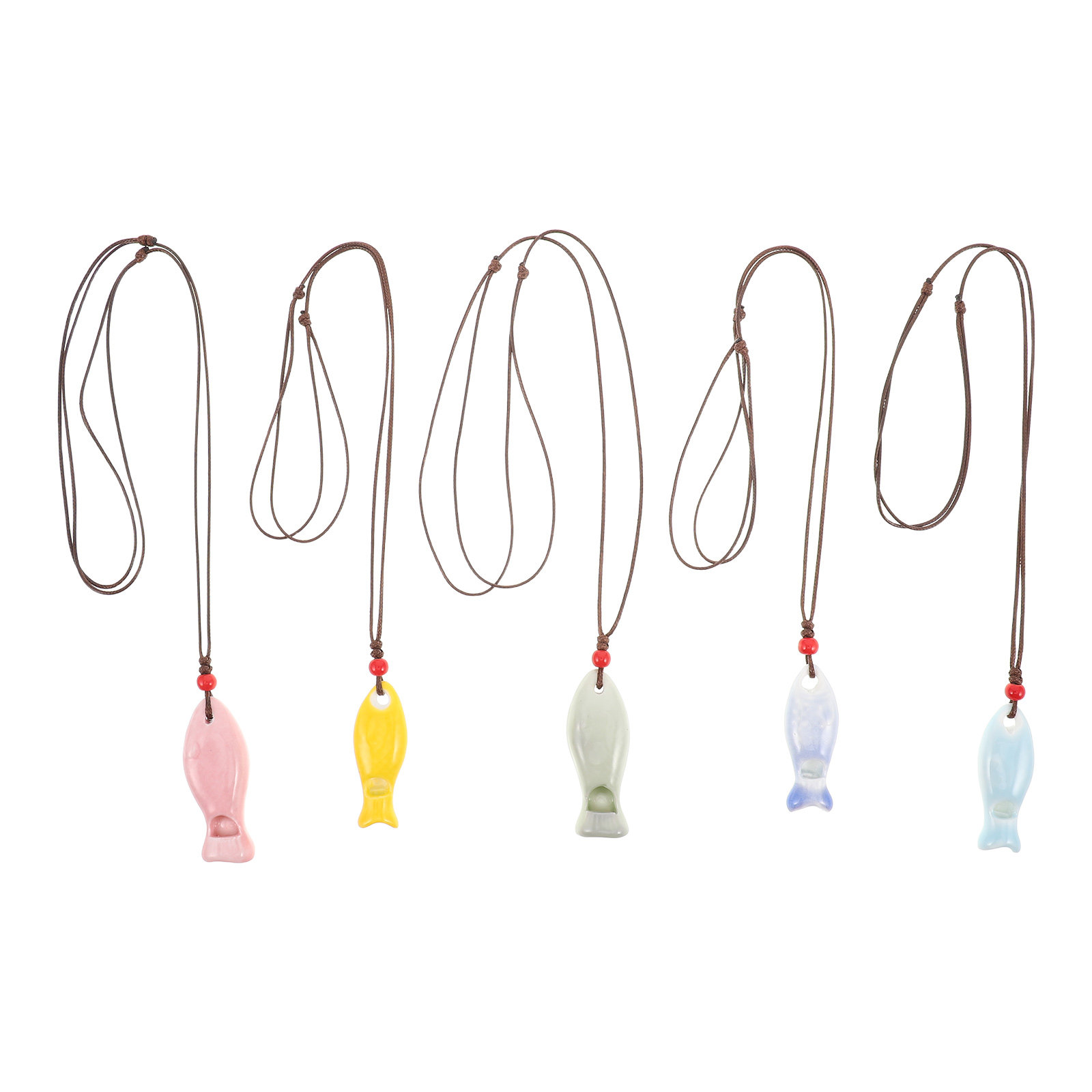 5 個セラミックフィッシュホイッスルペンダントネックレス手作 - Kids Outdoor Instruments のレビューと価格