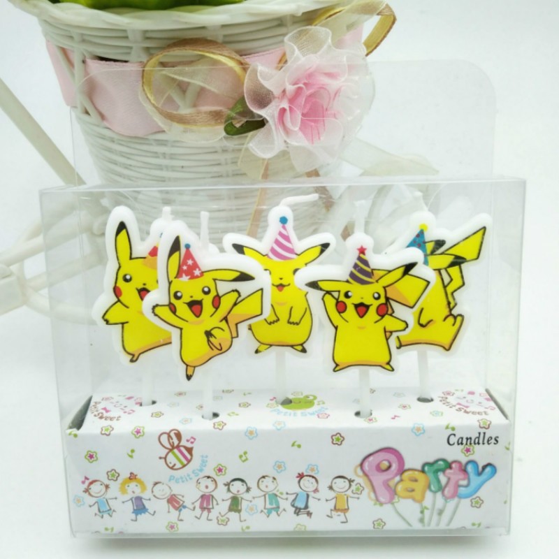 5 ピース/ロットポケモン誕生日ケーキキャンドル子供漫画ピカ - Kids Outdoor Kitchen Accessories のレビューと価格
