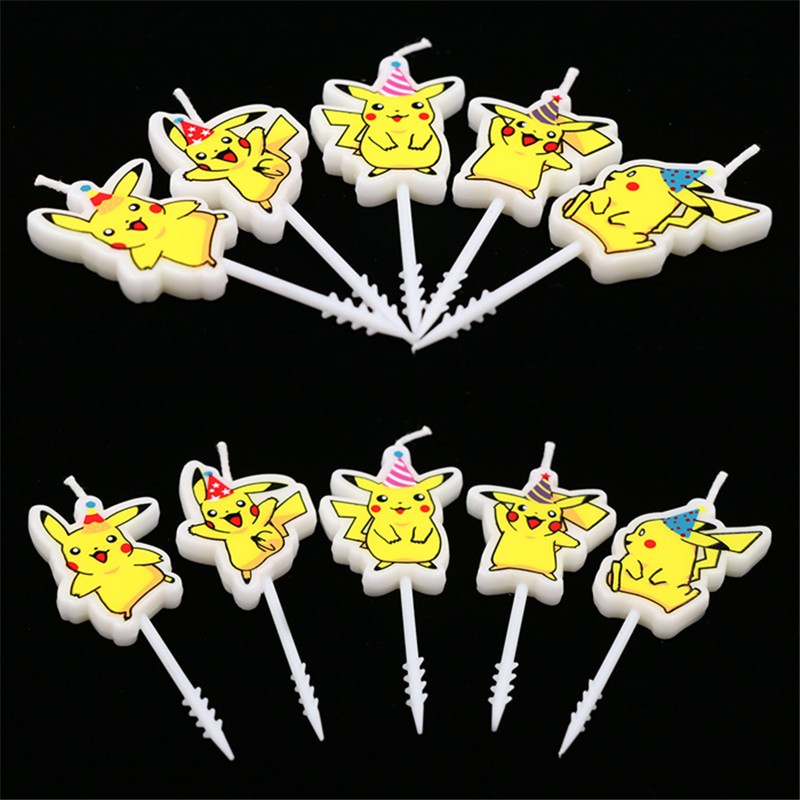5 ピース/ロットポケモン誕生日ケーキキャンドル子供漫画ピカ - Kids Outdoor Kitchen Accessories のレビューと価格