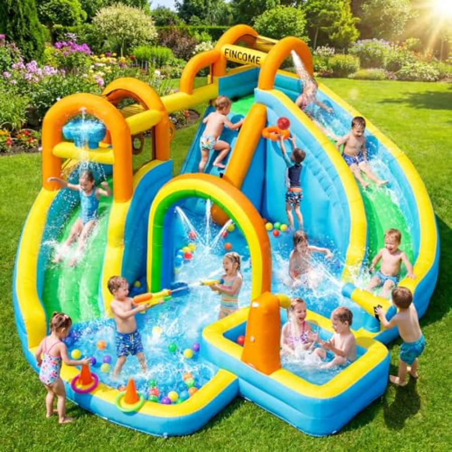 子供用裏庭屋外インフレータブルウォータースライドパーク：PV - Kids Outdoor Water のレビューと価格