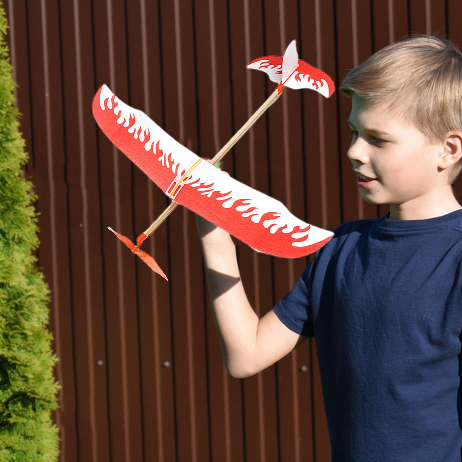 ゴムバンド飛行機動力グライダー航空機キット飛行ゲームプレイ子 - Kids Outdoor Entertainment のレビューと価格
