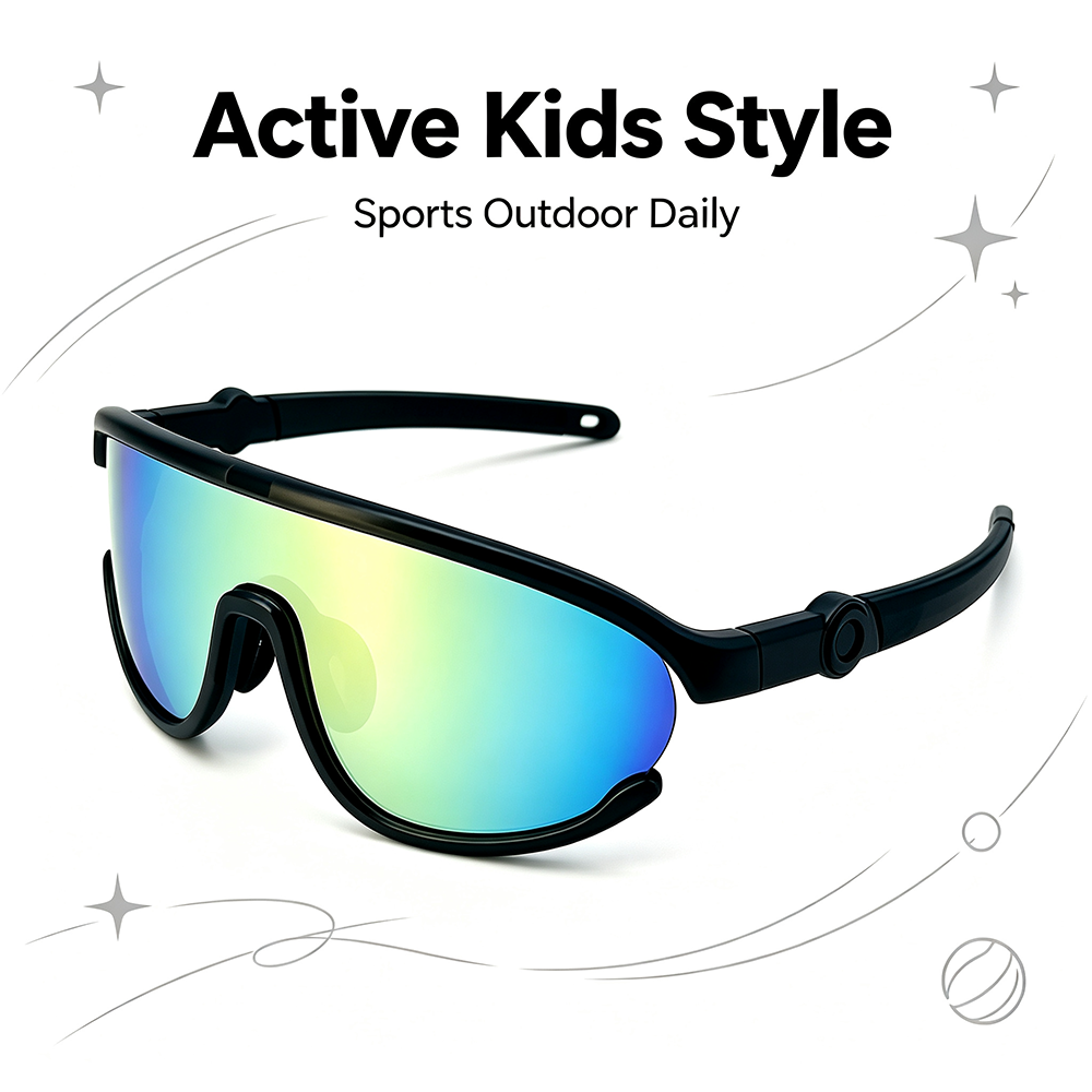 子供用着脱式スポーツサイクリングサングラス TR90フレーム - Kids Outdoor Frame のレビューと価格