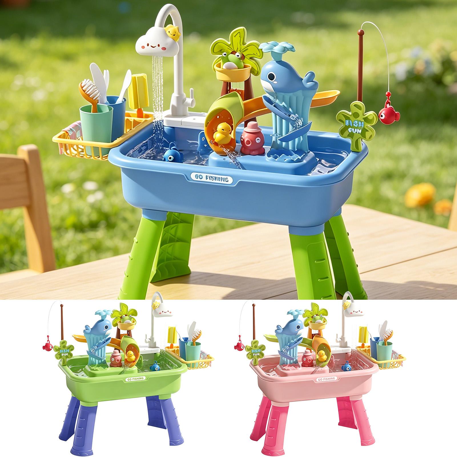 ポンプ付きキッズウォーターテーブル、幼児向け感覚遊びシンクア - Kids Outdoor Sensory Table のレビューと価格