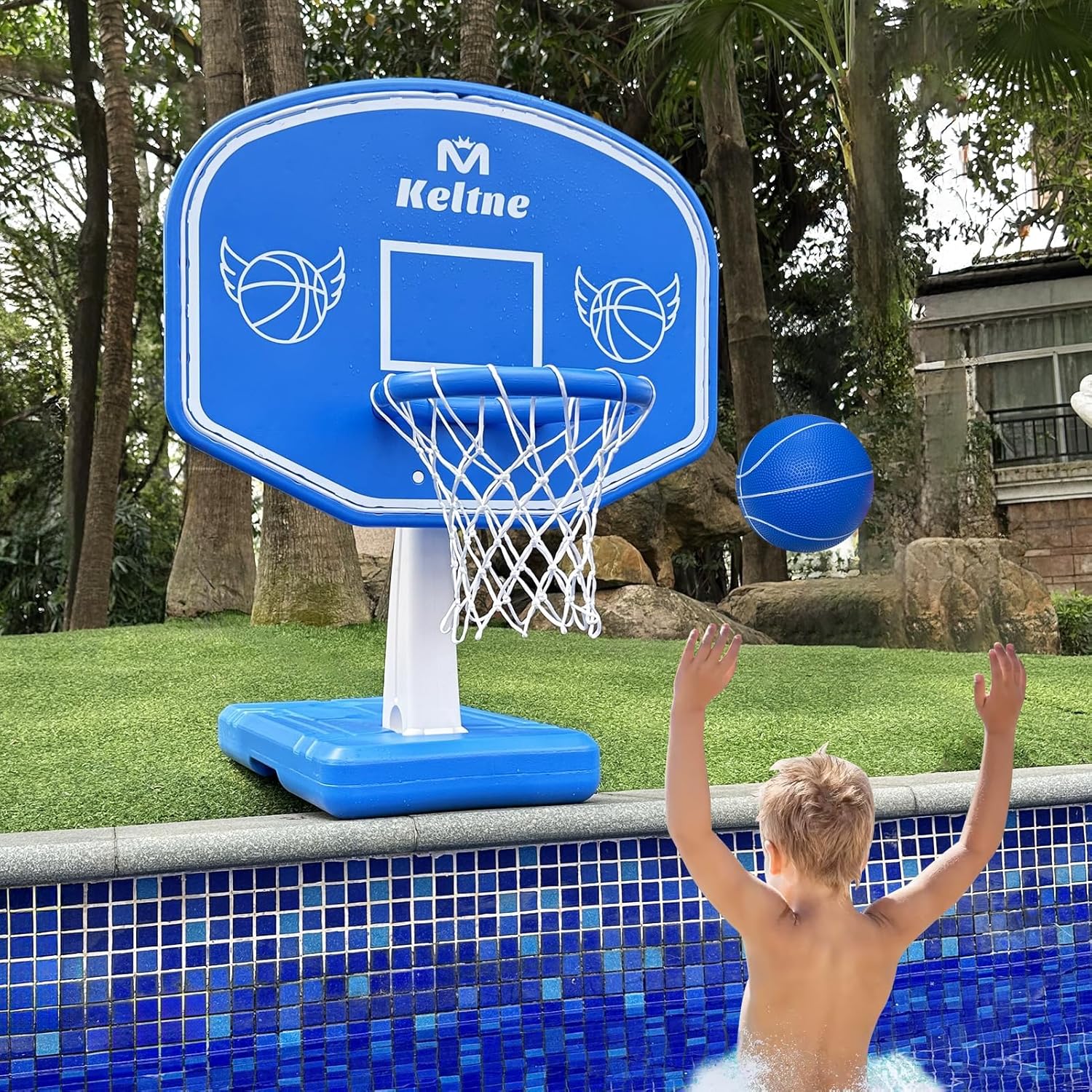 大型スイミングプールバスケットボールフープ、拡張された頑丈な - Kids Outdoor Water のレビューと価格