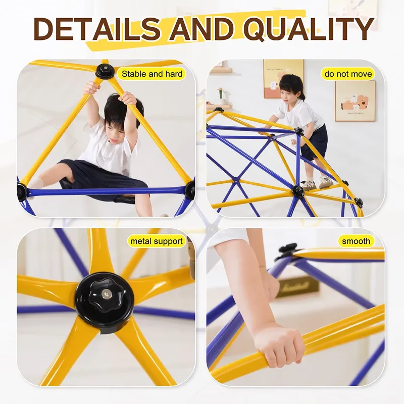 10フィートの幾何学模様ドームクライミングセット、子供と幼児 - Kids Outdoor Jungle Gym Dome のレビューと価格