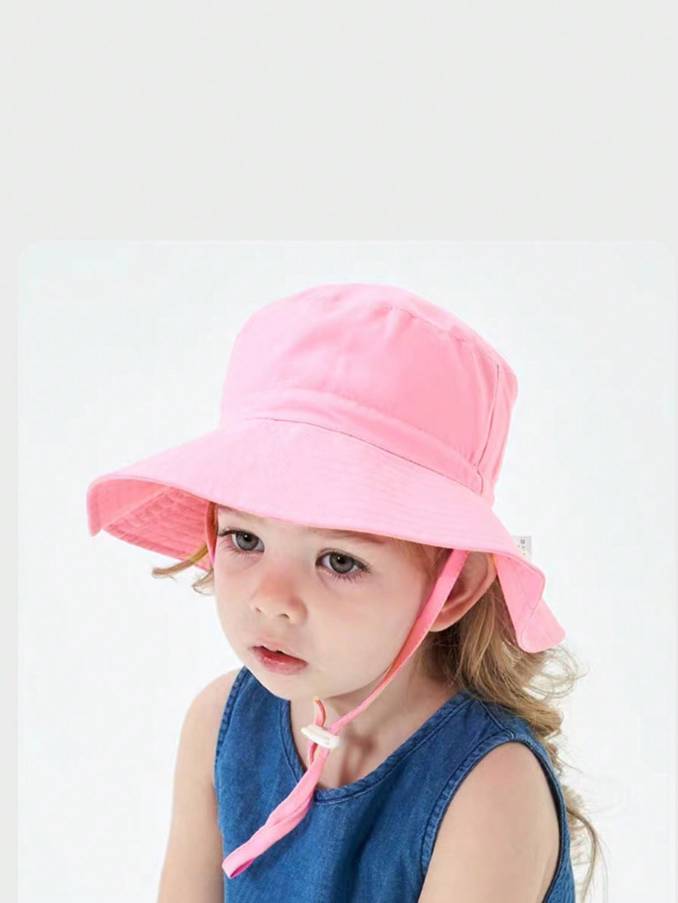 1pc ピンクのフラットトップバケットハット 女の子用 3- - Kids Outdoor Hat のレビューと価格