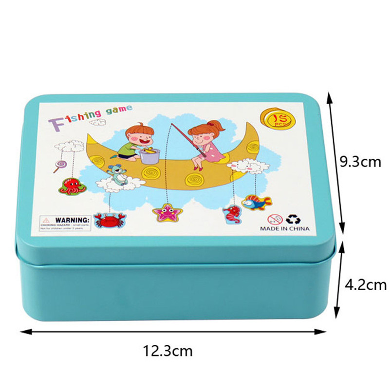 16 ピース/セットベビー木製磁気釣りゲームおもちゃセット鉄 - Kids Outdoor Water Table のレビューと価格