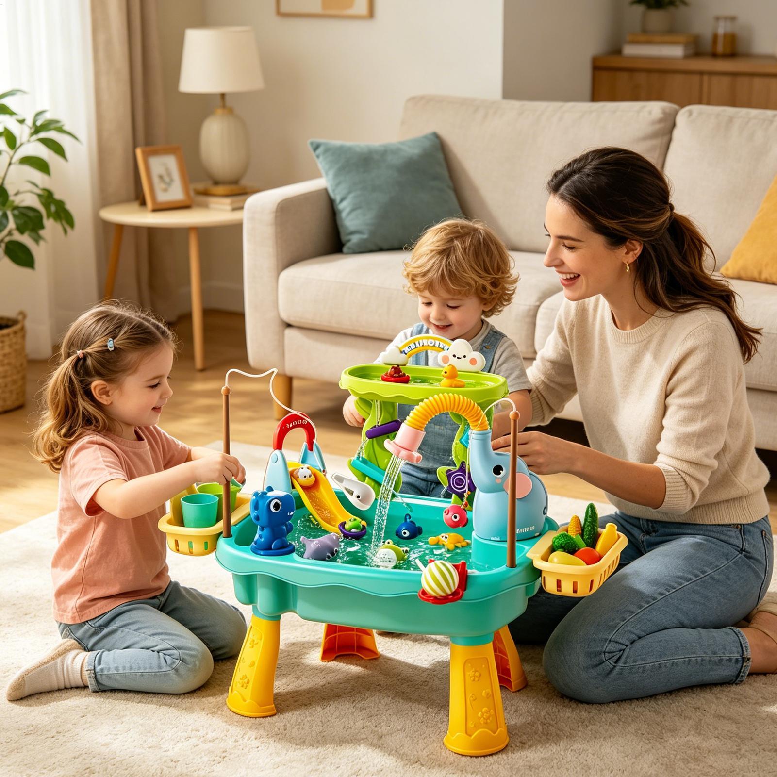 アップグレードされた幼児用ウォーターテーブルキッチン遊び場シ - Kids Outdoor Sensory Table のレビューと価格