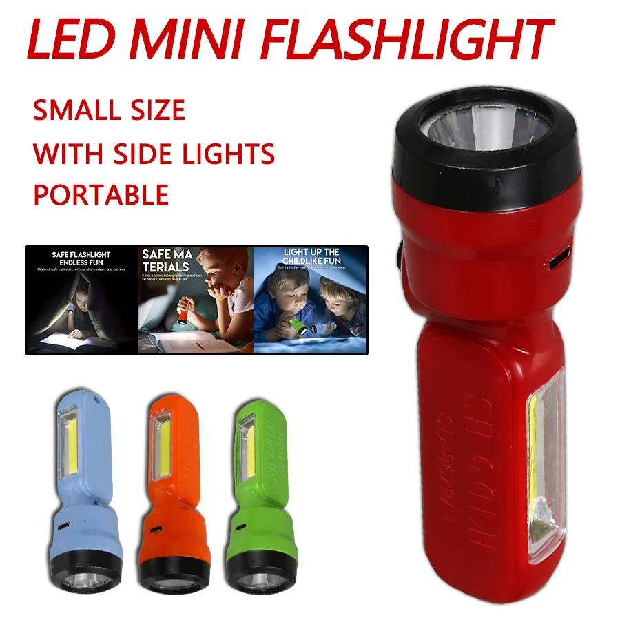 ミニ COB+XPE 子供用懐中電灯、USB 充電式 3 モ - Children'S Outdoor のレビューと価格