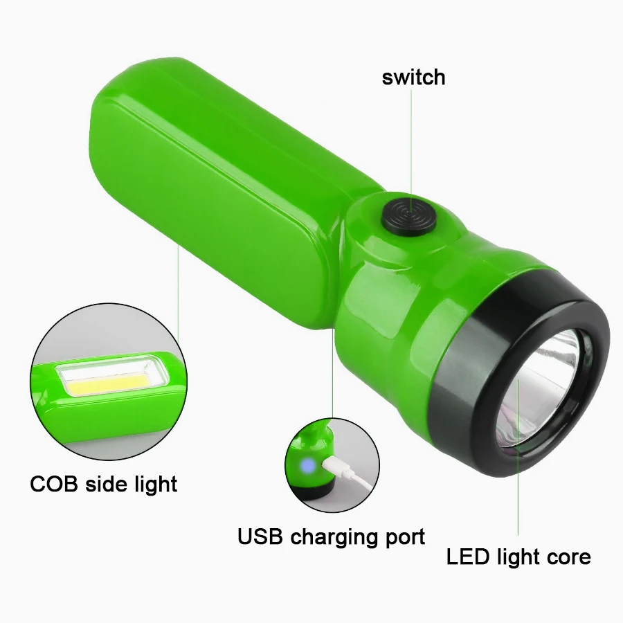 ミニ COB+XPE 子供用懐中電灯、USB 充電式 3 モ - Children'S Outdoor のレビューと価格