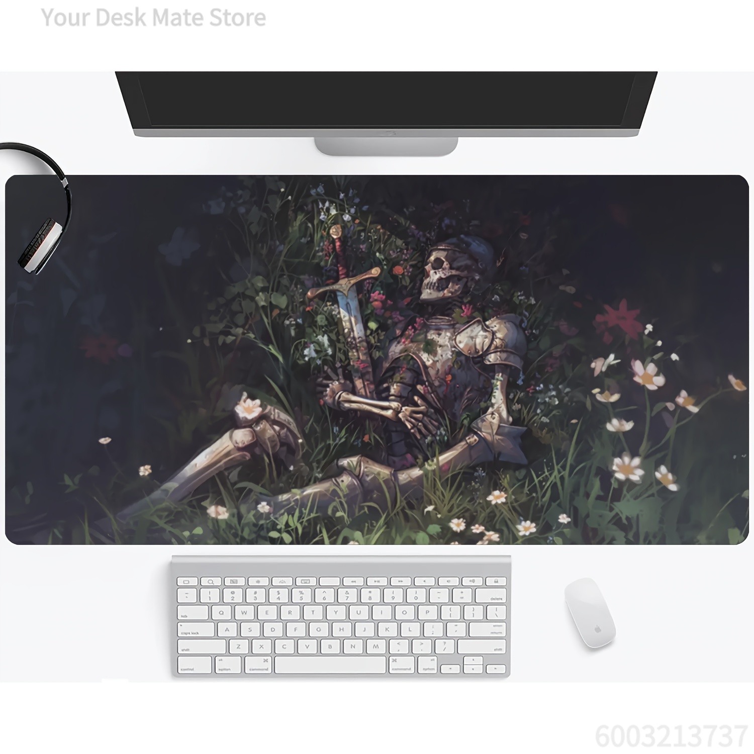 中世の騎士と剣付きマウスパッド大型ゴム製滑り止めPCデスクア - Bubble Sword Wand のレビューと価格