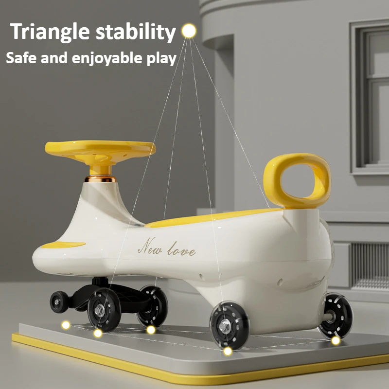 かわいい子供用スイングウィグルカー、転倒防止ユニバーサルホイ - Kids Outdoor Entertainment のレビューと価格