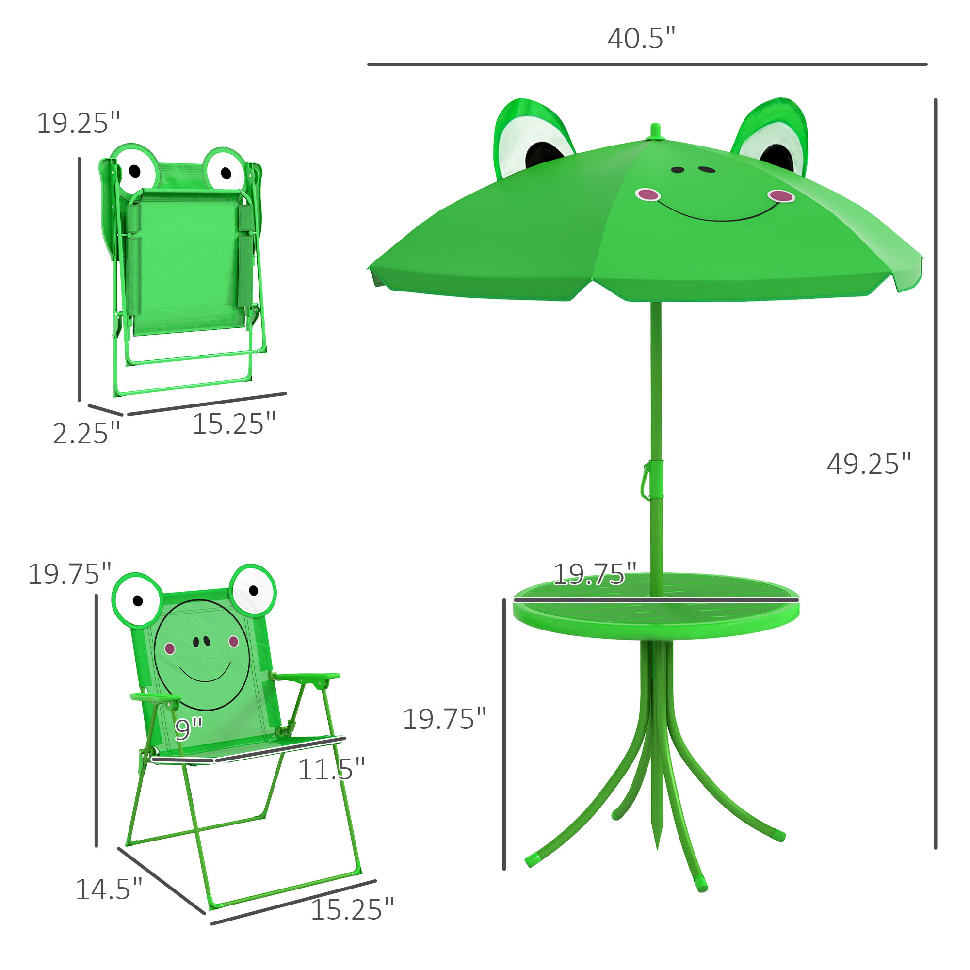 子供用テーブル＆チェアセット、屋外折りたたみ式ガーデン家具、 - Kids Outdoor Picnic Table のレビューと価格