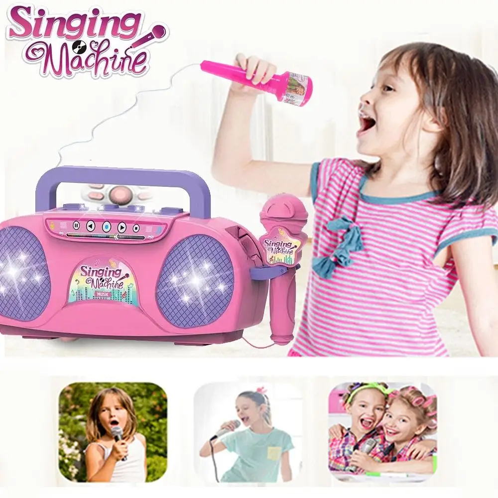 楽器マイクカラオケマシン、ライト付き、屋内外旅行、教育玩具、 - Kids Outdoor Instruments のレビューと価格