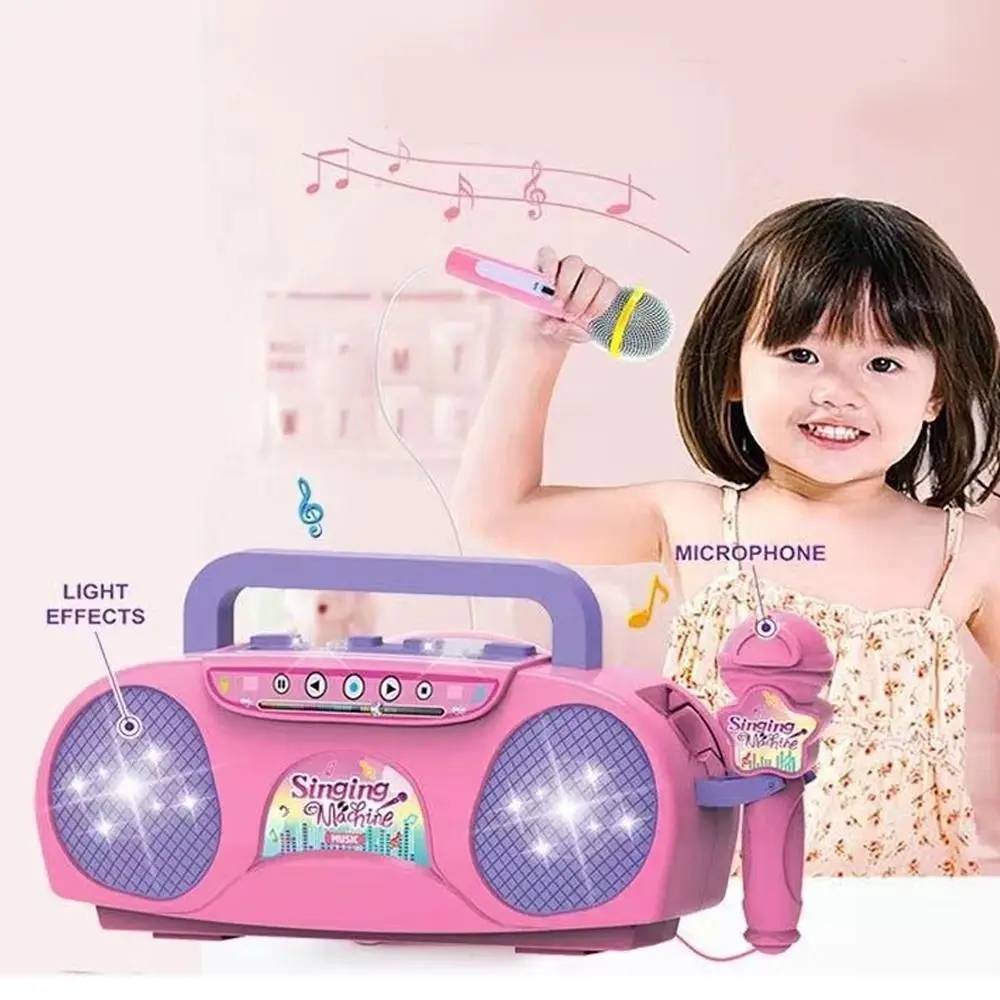 楽器マイクカラオケマシン、ライト付き、屋内外旅行、教育玩具、 - Kids Outdoor Instruments のレビューと価格