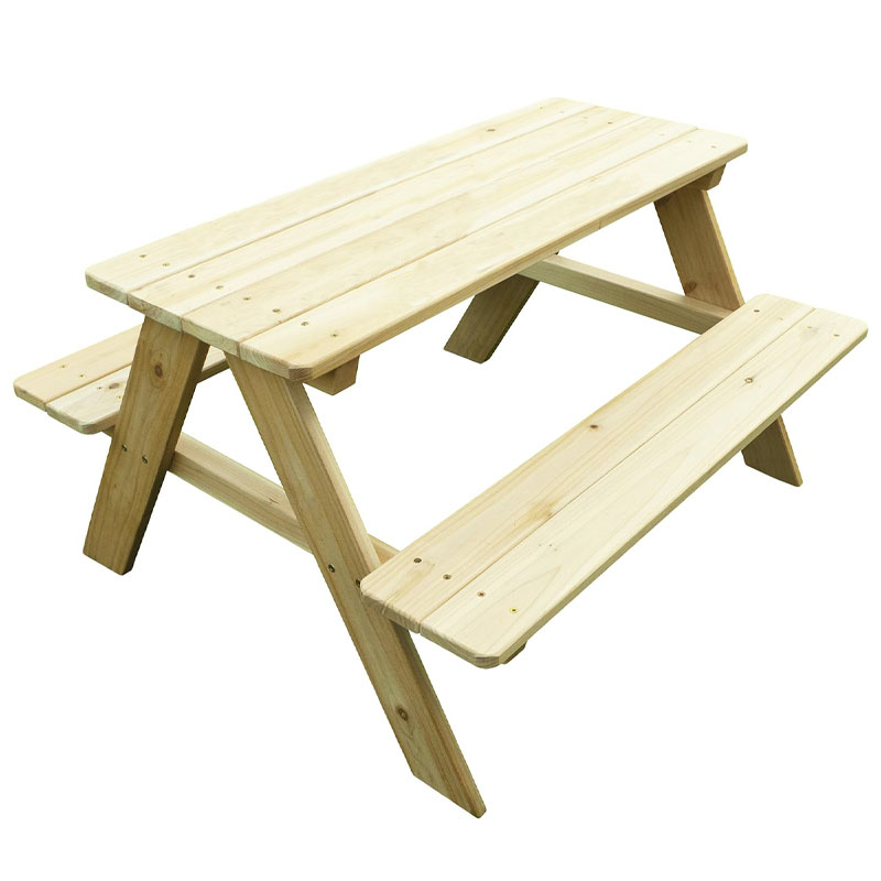 屋外木製子供用ピクニックテーブルベンチ - 素朴なスタイルの - Kids Outdoor Picnic Table のレビューと価格