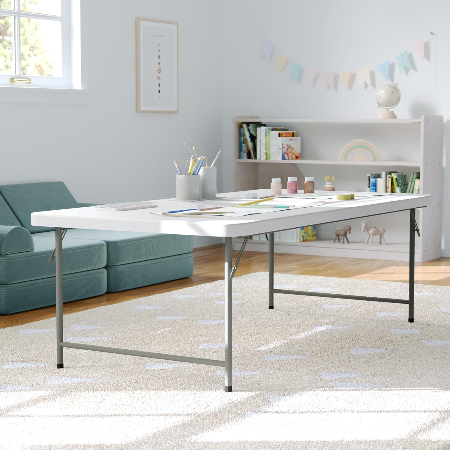 子供用1.5メートルプラスチック折りたたみテーブル、グラナイ - Kids Outdoor Table のレビューと価格