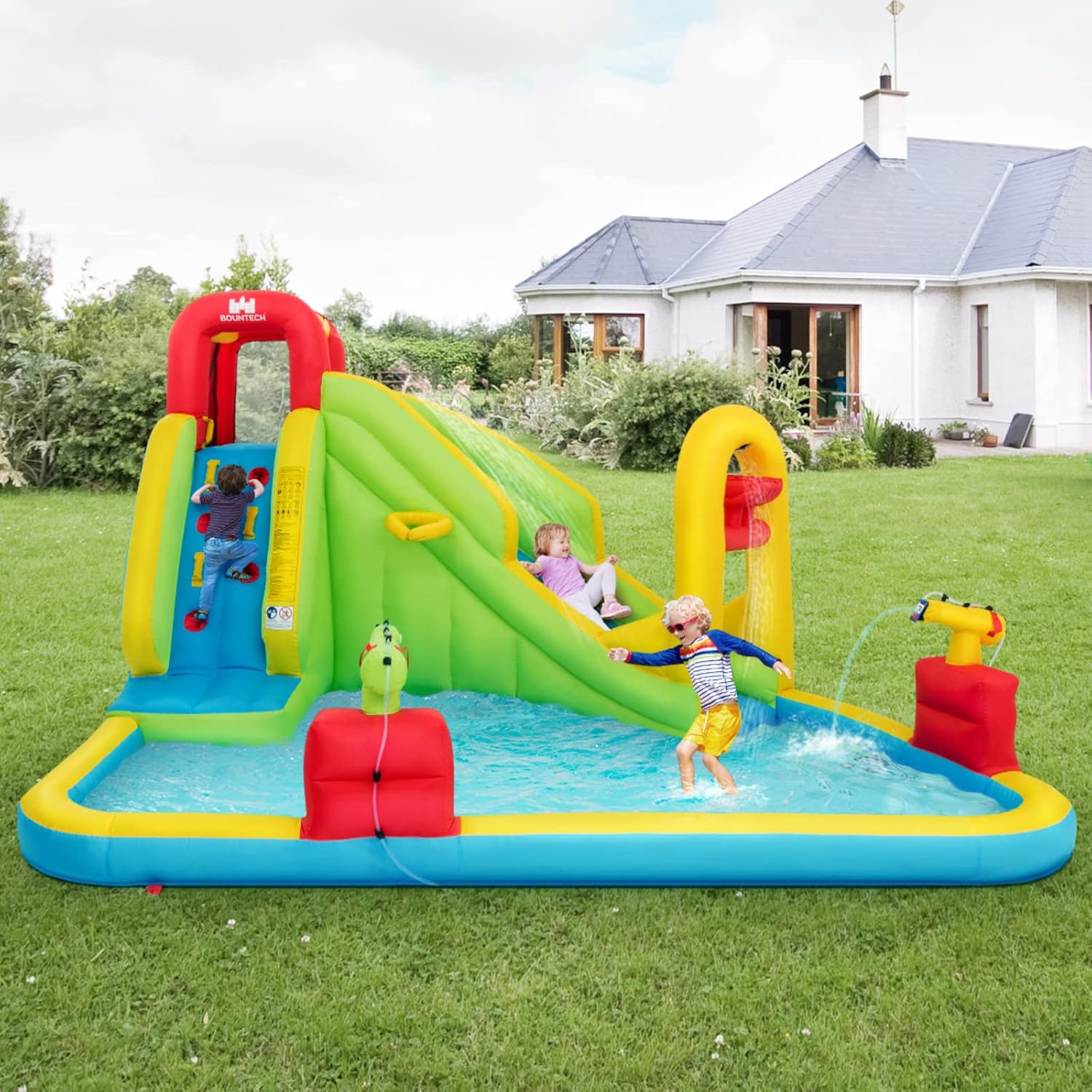 巨大なインフレータブルウォーターパーク遊具 - 子供用ブロウ - Kids Outdoor Water のレビューと価格