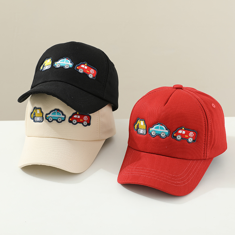 男子学生野球帽車両掘削機刺繍入り子供屋外夏キッズキャップ 2 - Kids Outdoor Hat のレビューと価格