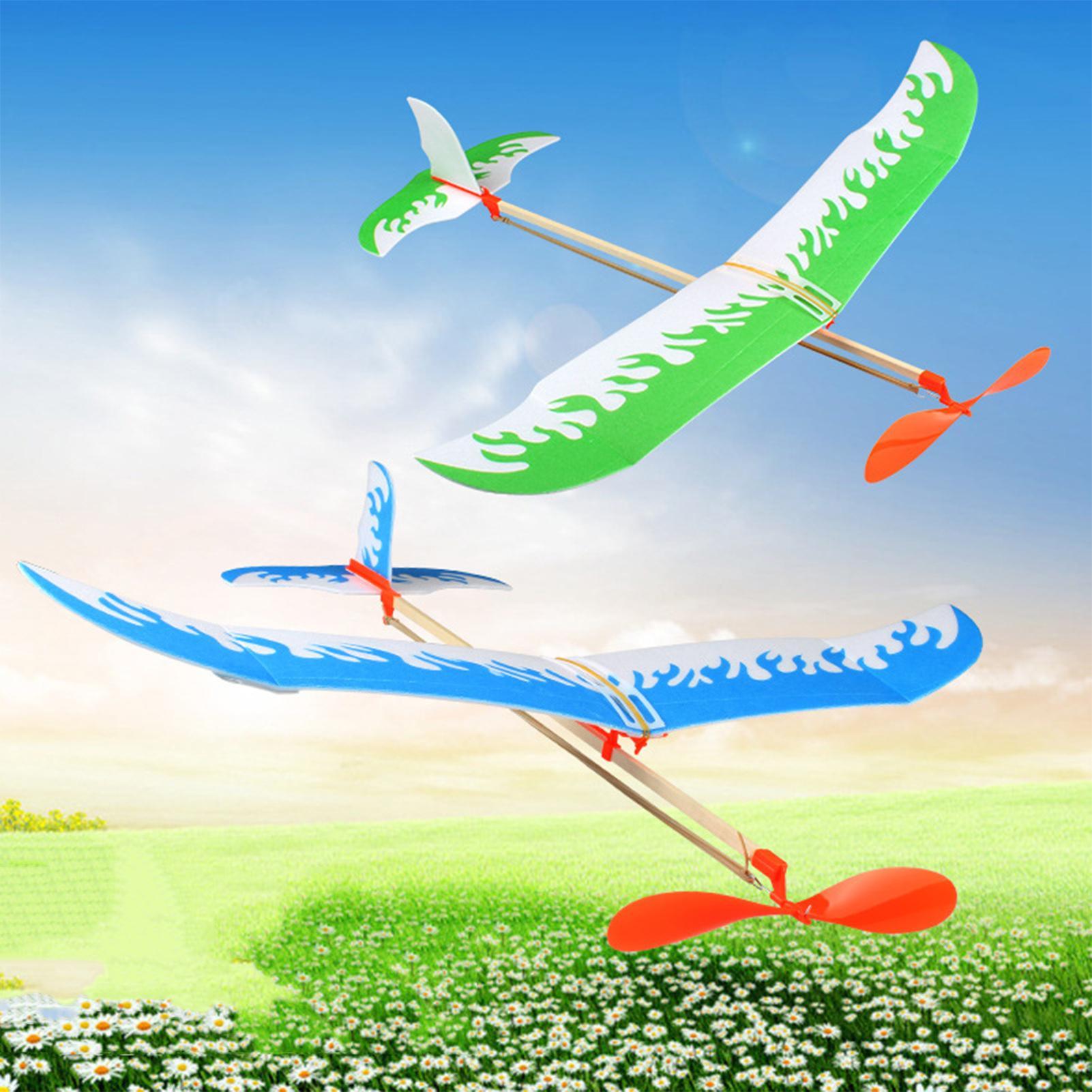 輪ゴム飛行機 パワードグライダー航空機キット 飛行ゲーム遊び - Kids Outdoor Entertainment のレビューと価格