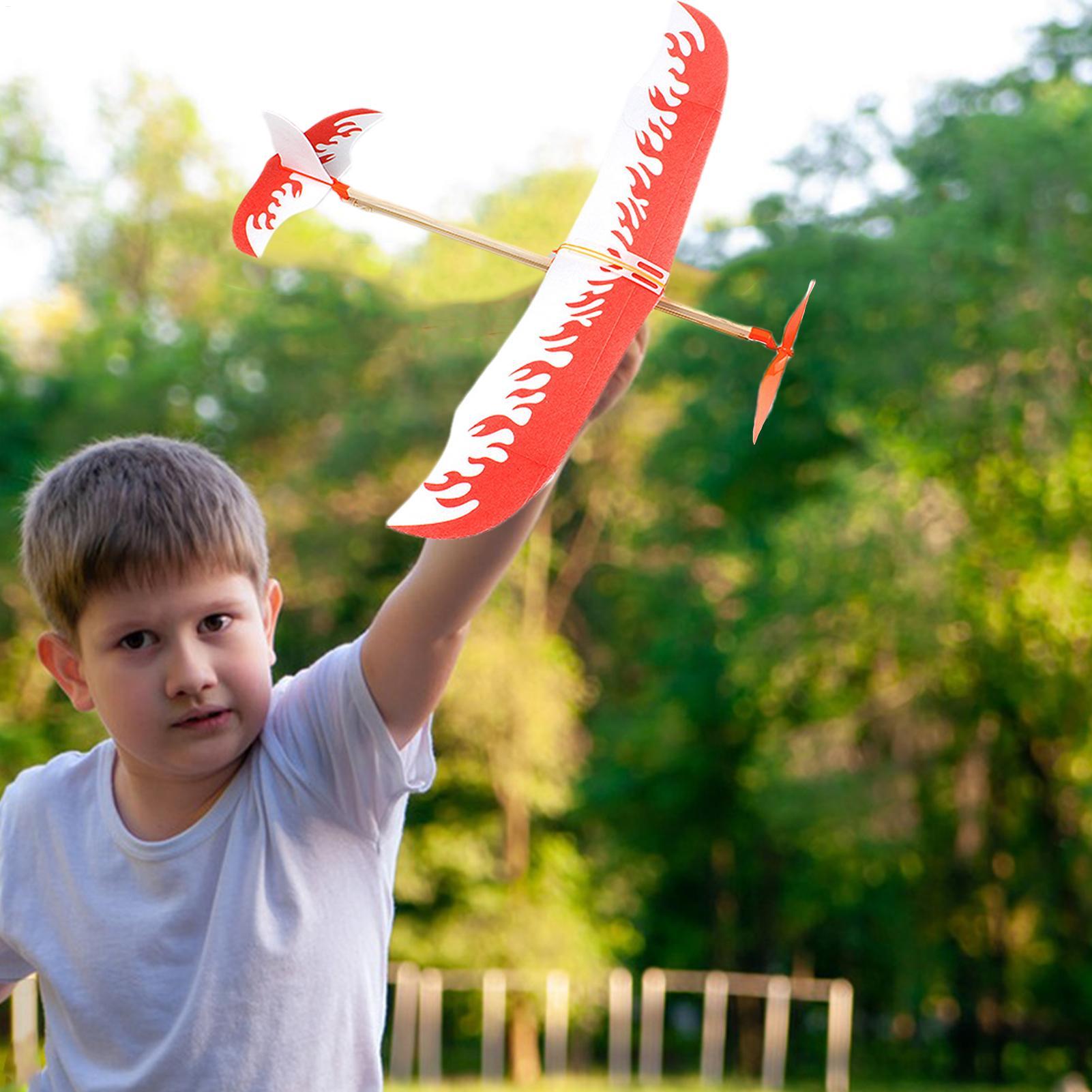輪ゴム飛行機 パワードグライダー航空機キット 飛行ゲーム遊び - Kids Outdoor Entertainment のレビューと価格