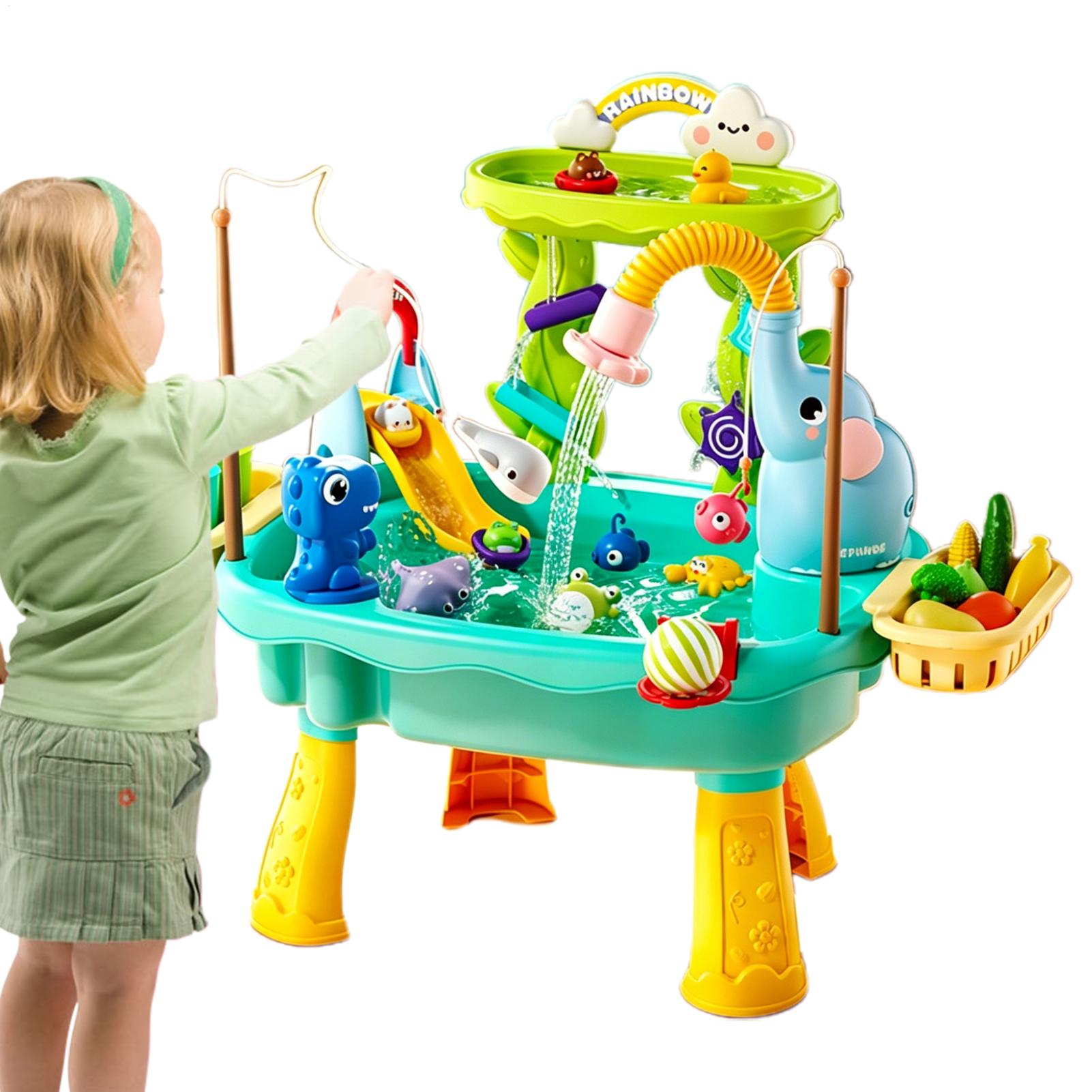子供用幼児ウォーターテーブルキッチン遊び用シンクおもちゃ電動 - Kids Outdoor Sensory Table のレビューと価格
