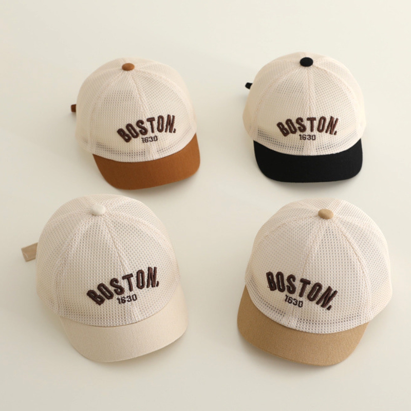 文字刺繍入りベビーベースボールキャップ 夏用メッシュ通気性幼 - Kids Outdoor Hat のレビューと価格