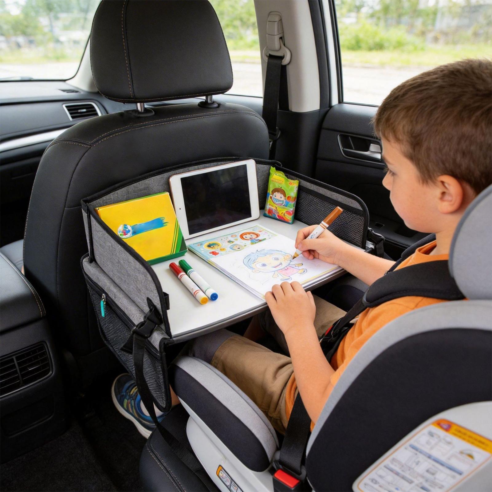 子供用トラベルトレイ ポケット付き 調節可能なストラップ付き - Kids Outdoor Table のレビューと価格