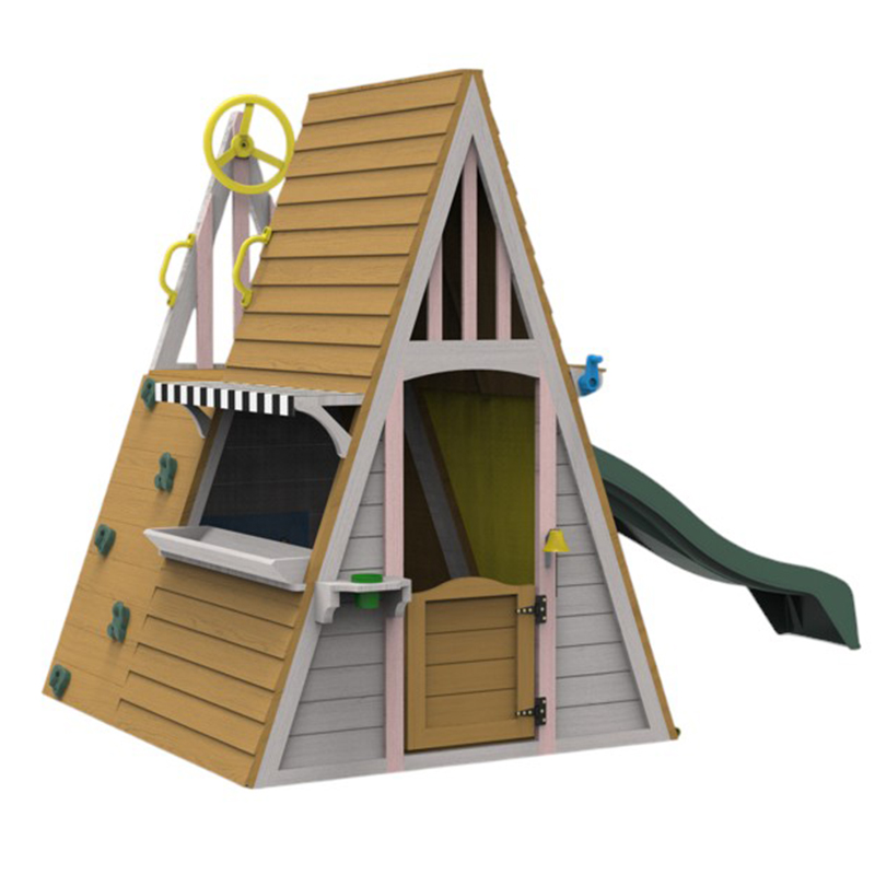 子供用屋外遊具 三角形モンテッソーリ木製キャッスルプレイハウ - Kids Outdoor Frame のレビューと価格