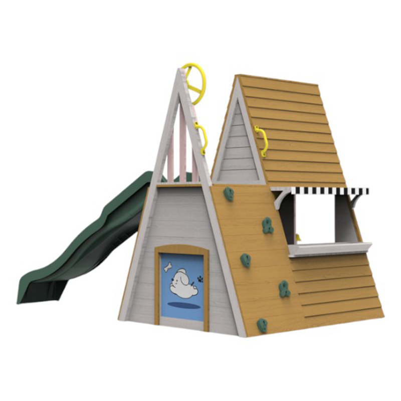 子供用屋外遊具 三角形モンテッソーリ木製キャッスルプレイハウ - Kids Outdoor Frame のレビューと価格