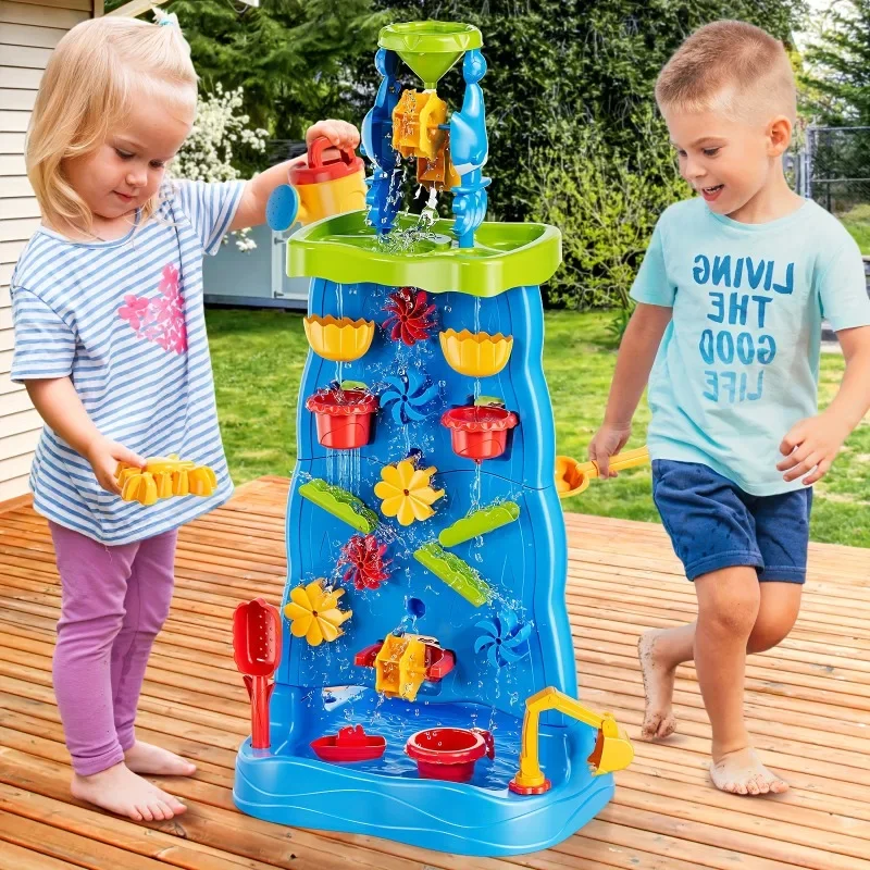 滝ディスカバリーウォールキッズ両面滝ウォーターテーブル砂活動 - Kids Outdoor Sensory Table のレビューと価格