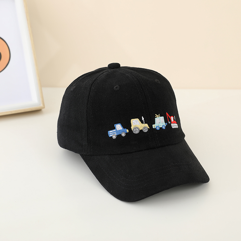 男子学生野球帽子ブルドーザー掘削機刺繍入り子供屋外夏キッズキ - Kids Outdoor Hat のレビューと価格