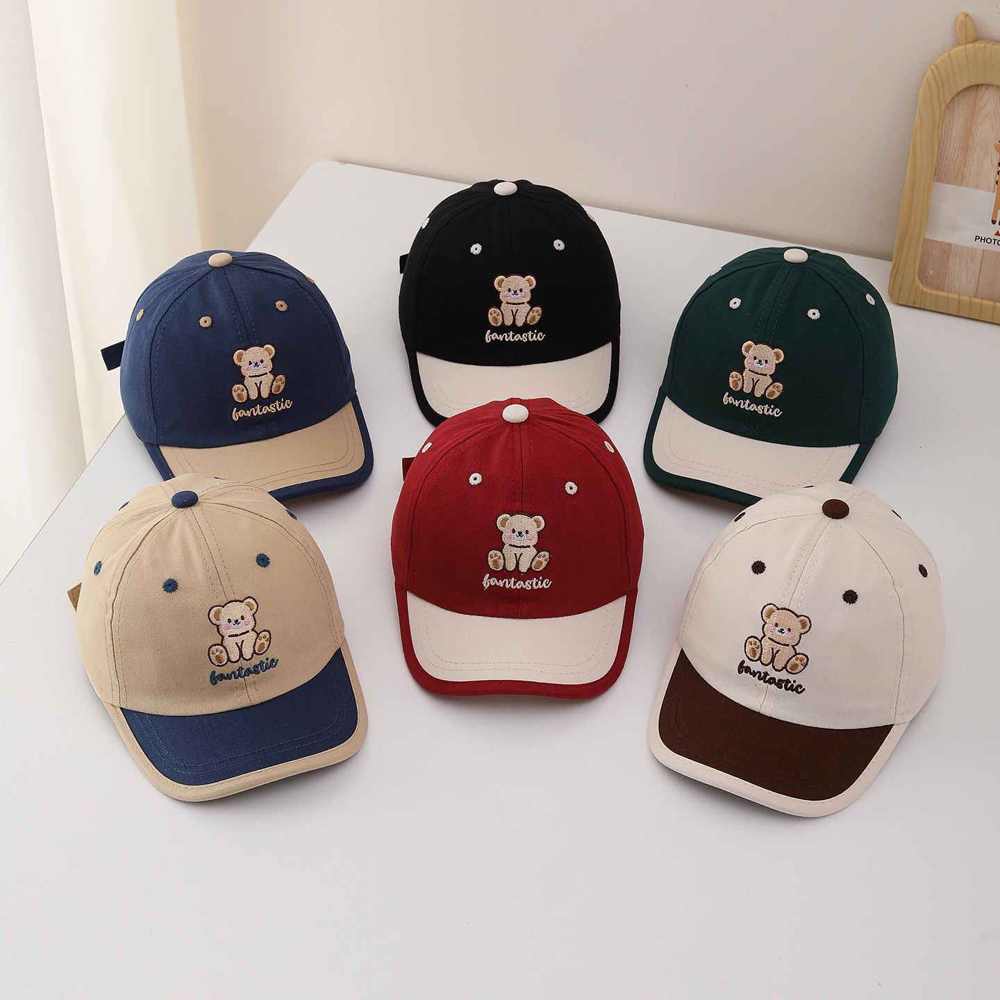子供野球帽 52 センチメートル子供漫画クマパッチ帽子子供バ - Kids Outdoor Hat のレビューと価格