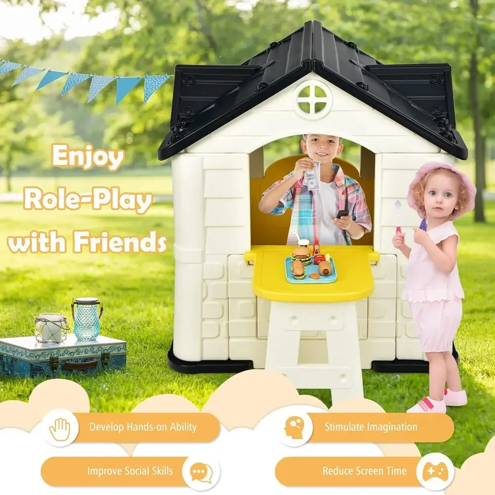 プレイハウスまたはキッズ用、屋外ガーデンゲームコテージ（実用 - Kids Outdoor Picnic Table のレビューと価格