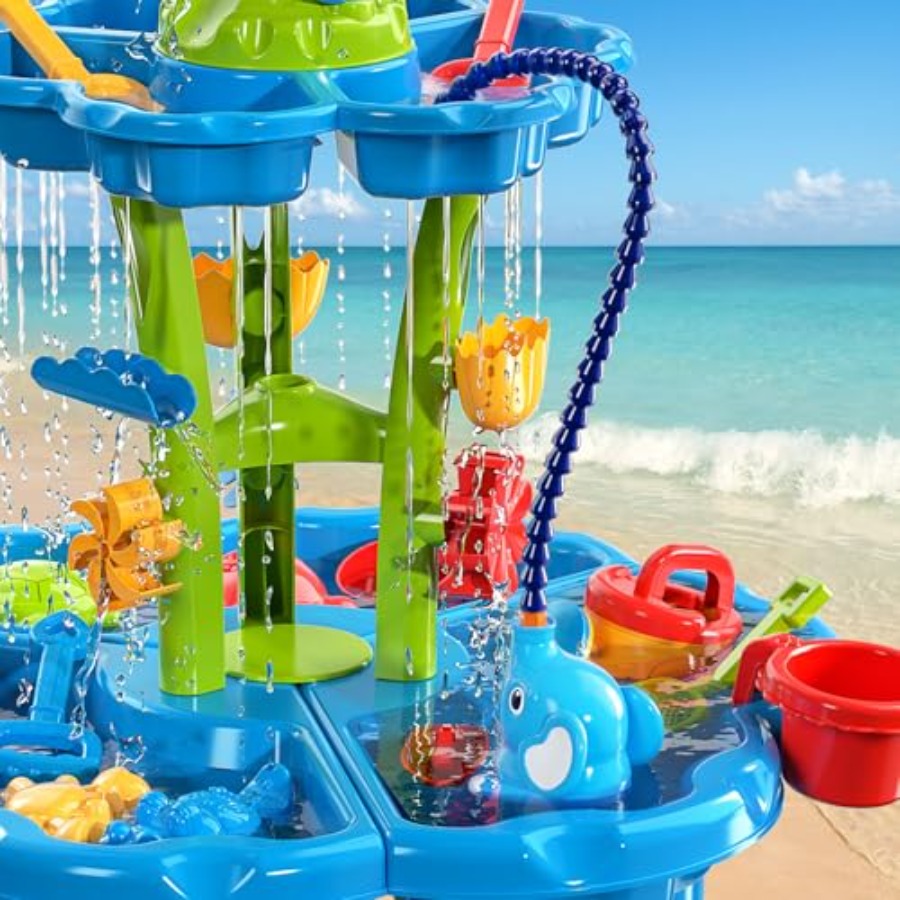 3歳から8歳向けの屋外用感覚刺激ウォーターテーブル、プラスチ - Kids Outdoor Sensory Table のレビューと価格