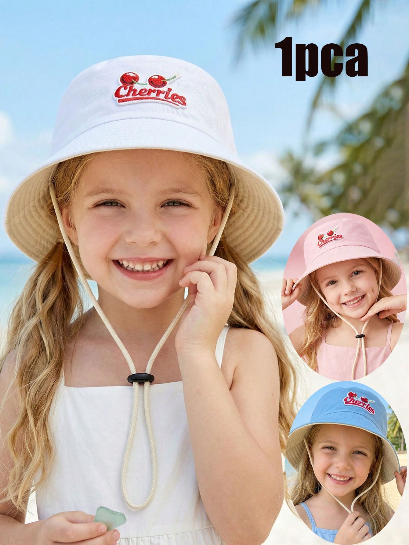1 個 2-6Y キッズレッドチェリーフィッシャーマンハット - Kids Outdoor Hat のレビューと価格